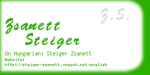 zsanett steiger business card